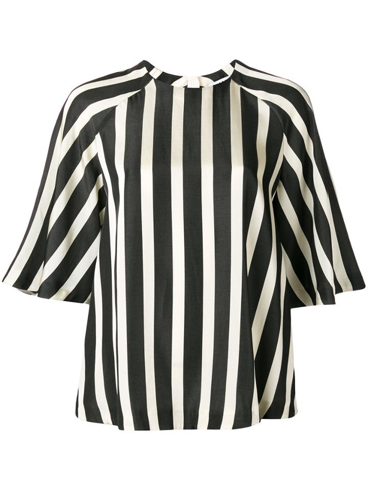 Msgm Striped Raglan Blouse - Nude & Neutrals