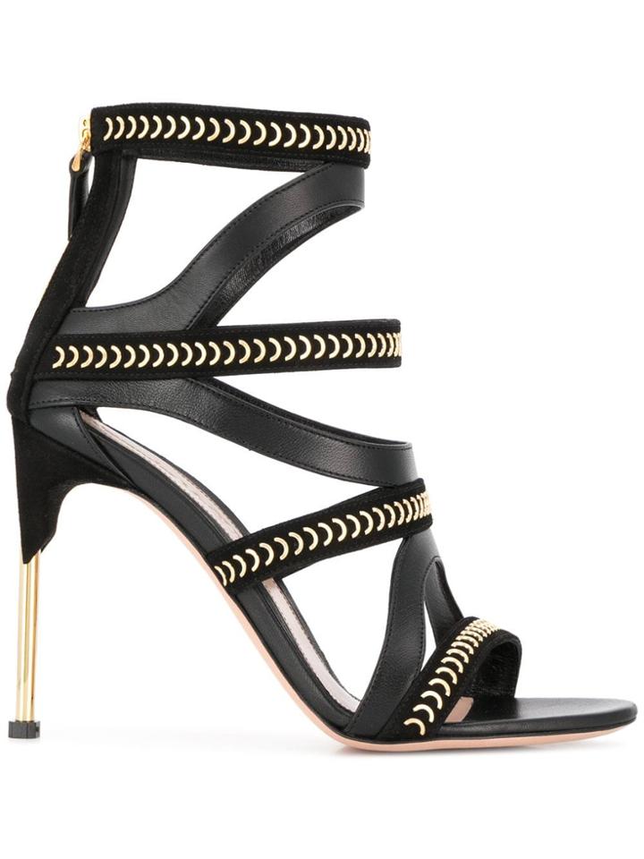 Alexander Mcqueen Studded Strap Sandals - Black