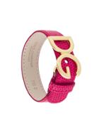 Dolce & Gabbana Logo Plaque Bracelet - Pink & Purple