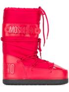 Moschino Logo Plaque Snow Boots