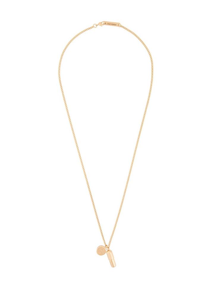 Ambush Double Pendant Necklace, Adult Unisex, Metallic