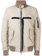 Unravel Project Zipped Bomber Jacket - Nude & Neutrals