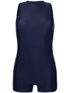 Perfect Moment Striped Back Swim Suit - Blue