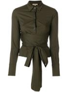 Romeo Gigli Pre-owned Belted Waist Shirt - Green