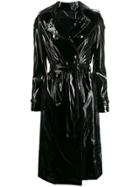 Philipp Plein Vinyl Trench Coat - Black