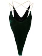 Y / Project - Pearl Strap Bodytop - Women - Polyester/spandex/elastane/viscose - 36, Green, Polyester/spandex/elastane/viscose