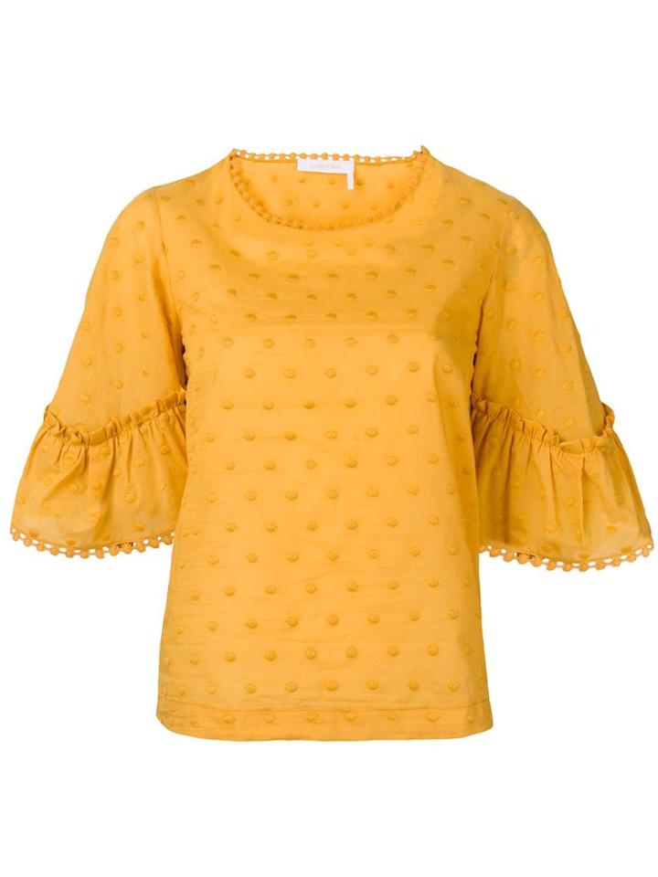 See By Chloé Gathered Sleeve Blouse - Yellow