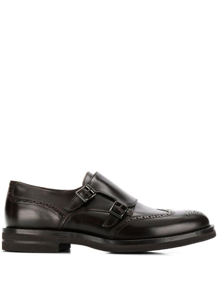 Brunello Cucinelli Double Monk Strap Shoes - Brown
