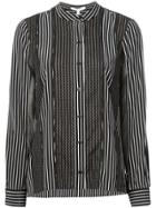 Derek Lam 10 Crosby Long Sleeve Mixed Print Blouse - Black