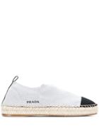 Prada Knitted Style Espadrilles - Silver