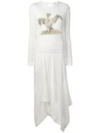 Loewe Swan Print Dress - White