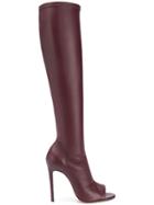 Victoria Beckham Opaz Thigh High Boots - Red
