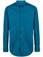 Bagutta Curved Hem Shirt - Blue