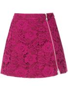 Loveless Lace Mini Skirt - Purple