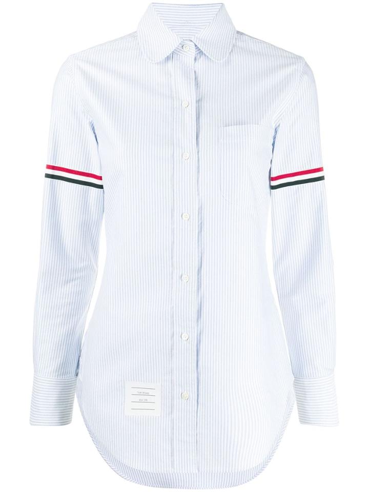 Thom Browne Grosgrain Armband Stripe Classic Shirt - Blue