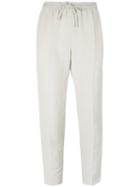 Joseph Drawstring Cropped Trousers, Women's, Size: 34, Nude/neutrals, Linen/flax/silk