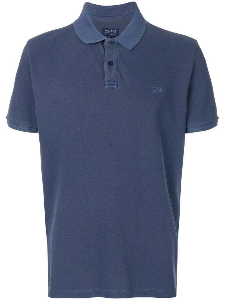 Woolrich Logo Detail Polo Shirt - Blue