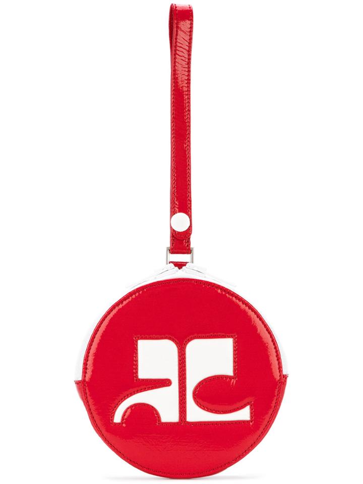 Courrèges Round Clutch Bag - Red