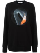 Givenchy Bird Print Sweatshirt, Women's, Size: Large, Black, Cotton