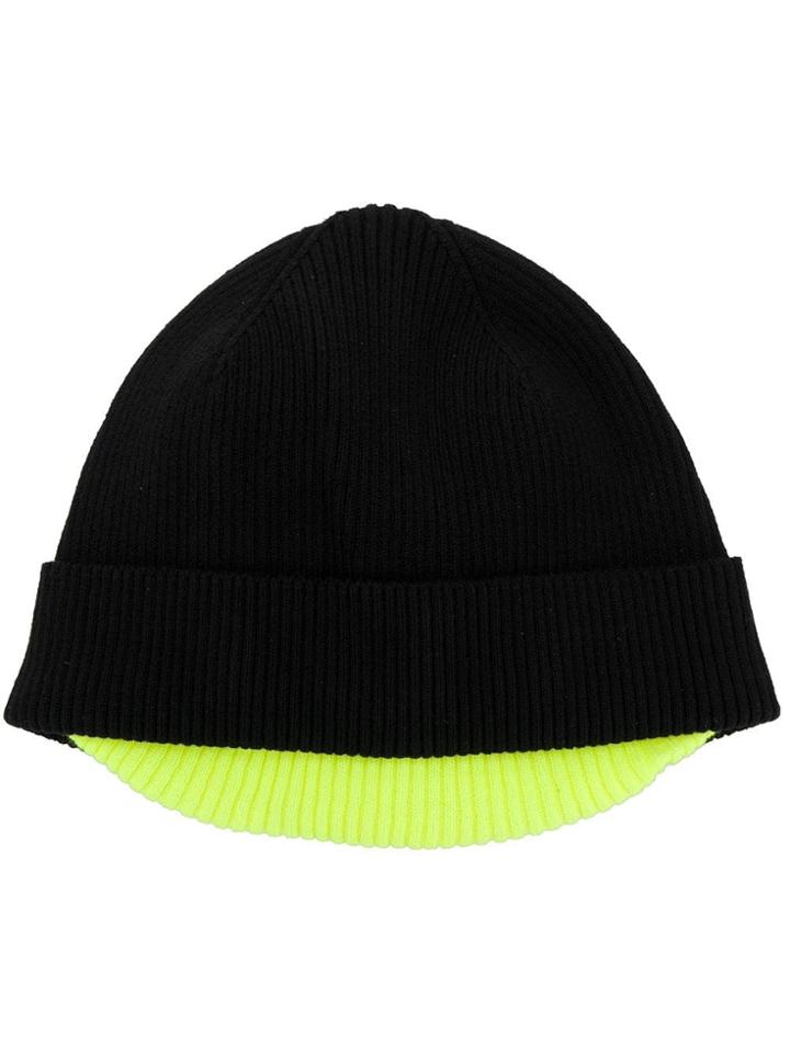 Diesel Contrast-trim Beanie Hat - Black