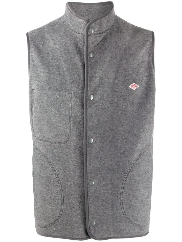Danton Knitted Sleeveless Gilet - Grey