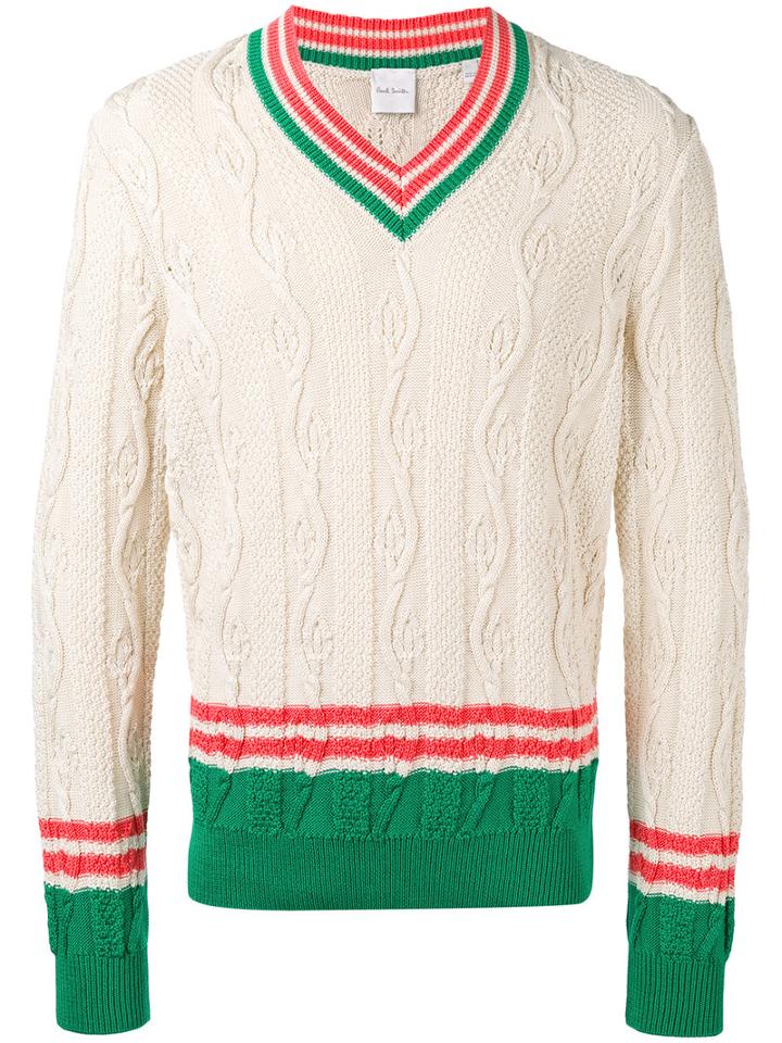 Paul Smith - Contrast Jumper - Men - Cotton - S, Nude/neutrals, Cotton
