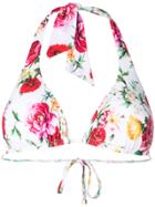 Dolce & Gabbana Floral Print Triangle Bikini Top - Unavailable