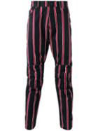 G-star Striped Pants, Men's, Size: 34, Black, Cotton/polyester