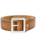 Htc Los Angeles Printed Buckle Belt - Brown