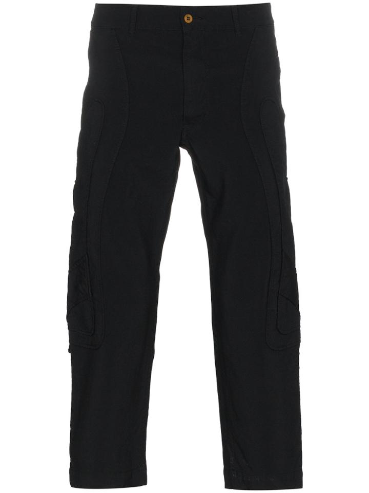 Comme Des Garçons Homme Plus Irregular Stitching Cropped Trousers -
