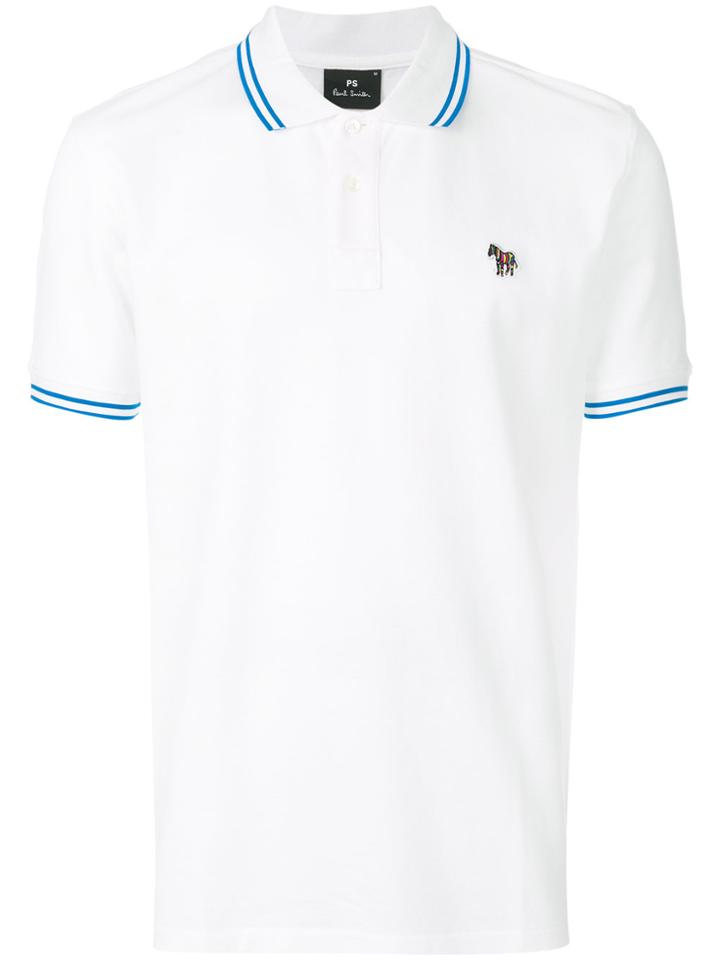 Ps By Paul Smith Zebra Logo Polo Shirt - White