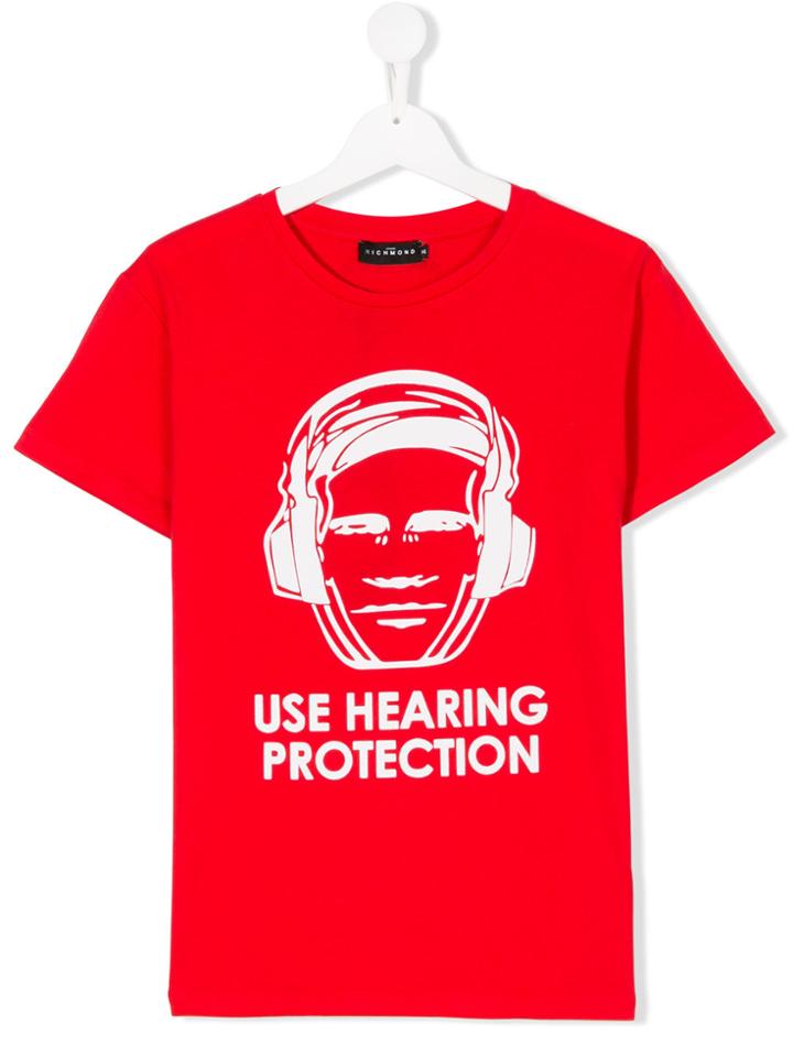 John Richmond Kids Teen Hearing Protectino T-shirt - Red