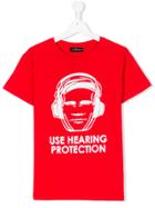 John Richmond Kids Teen Hearing Protectino T-shirt - Red