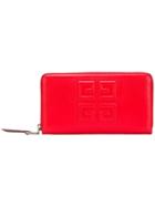 Givenchy Zip-around Continental Wallet - Red