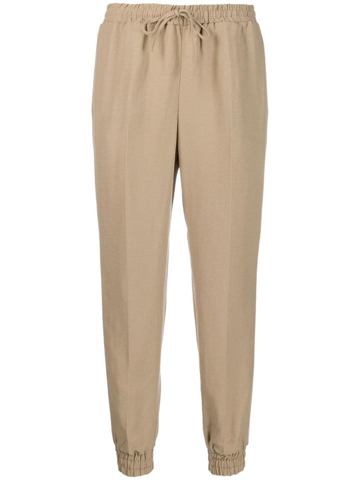 Twin-set Cropped Tapered Trousers - Neutrals
