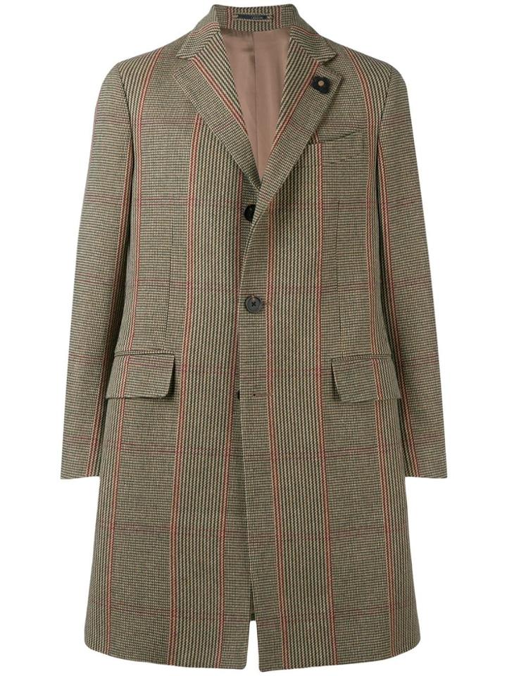 Lardini Single Breasted Coat - Nude & Neutrals
