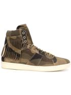 Saint Laurent Court Classic Sneakers, Men's, Size: 10, Green, Rubber/suede