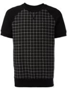 Christian Pellizzari Checked T-shirt, Men's, Size: 48, Black, Cotton/polyamide/spandex/elastane