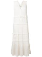3.1 Phillip Lim Pleated V-neck Dress - White
