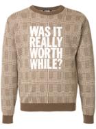 Hysteric Glamour Was It Really Worth While? Print Jumper - Brown