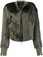 Rokh Metallic Military Jacket - Green