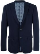 Z Zegna Flap Pockets Blazer, Men's, Size: 56, Blue, Cupro/wool