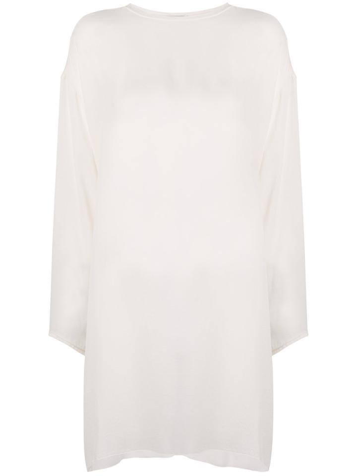 Forte Forte Sheer Round Neck Blouse - Nude & Neutrals
