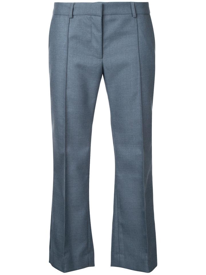 Rokh - Cropped Flared Trousers - Women - Wool - 36, Grey, Wool