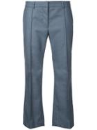 Rokh - Cropped Flared Trousers - Women - Wool - 36, Grey, Wool