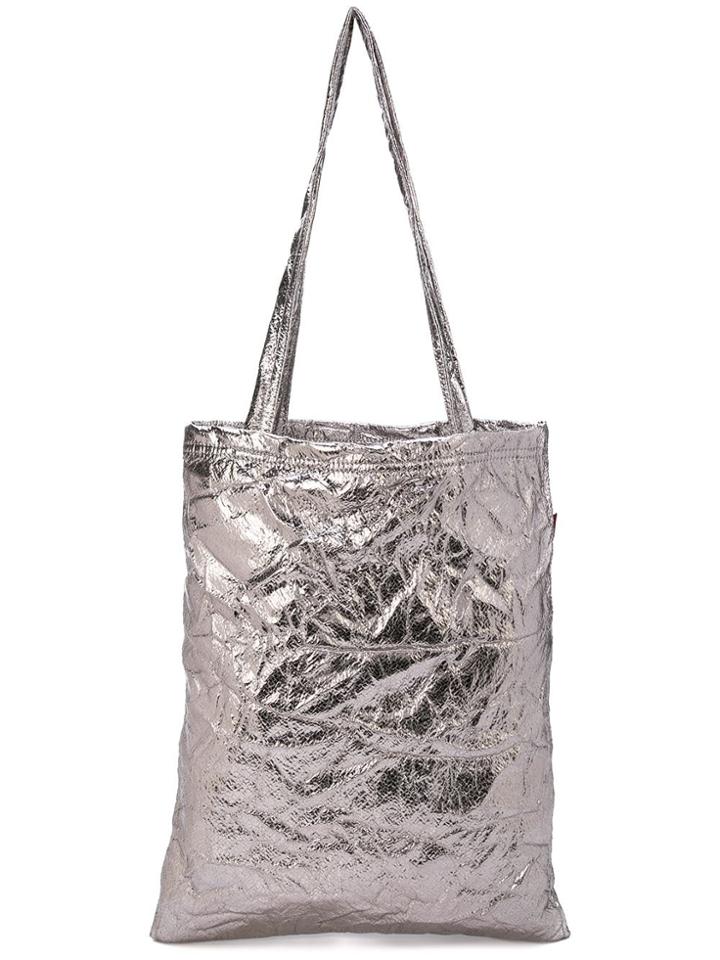 Sies Marjan Metallic Shopper Tote - Silver