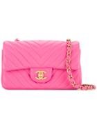 Chanel Vintage V Quilted Flap Bag - Pink & Purple