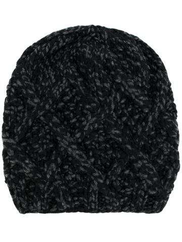 Antonia Zander Melange Knit Hat - Black