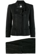 Chanel Pre-owned 2003's Striped Skinny Two-piece Suit - Black
