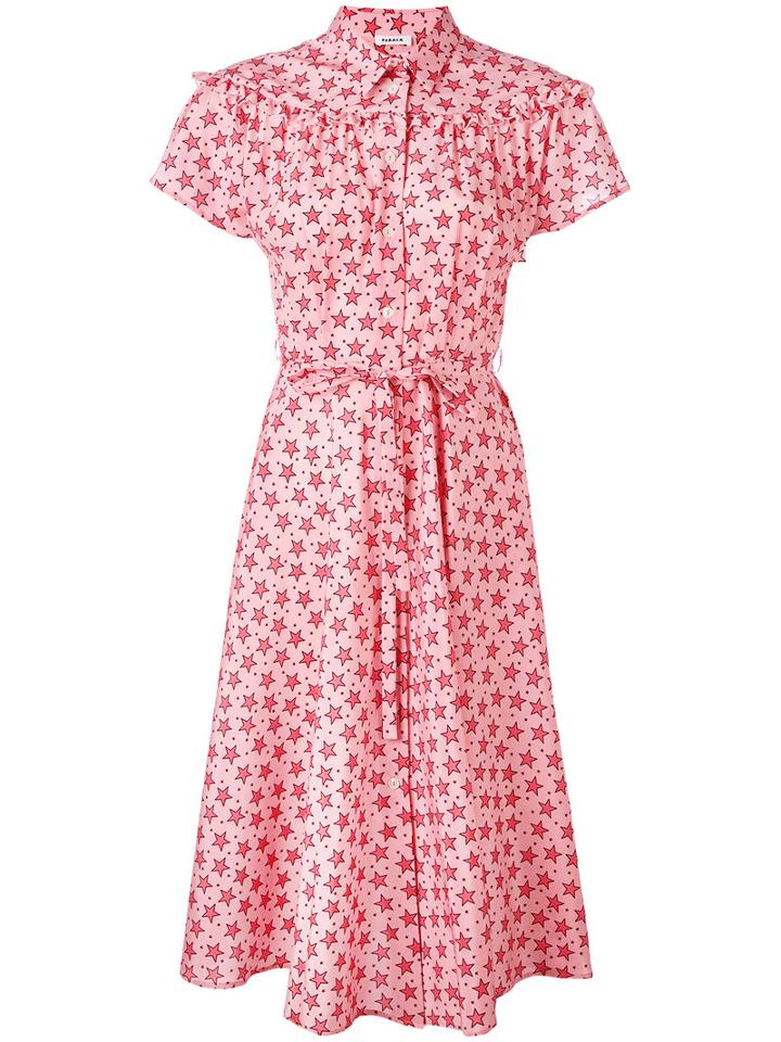P.a.r.o.s.h. - Star Print Tea Dress - Women - Silk/spandex/elastane - Xs, Pink/purple, Silk/spandex/elastane